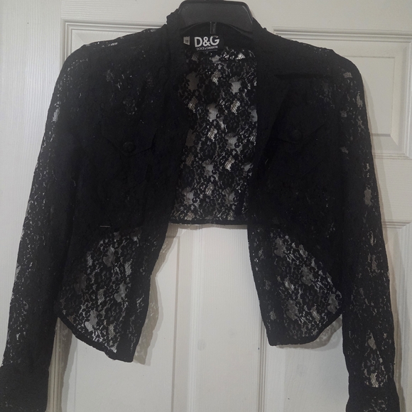 Dolce & Gabbana Jackets & Blazers - Dolce & Gabbana Black Floral Lace Jacket